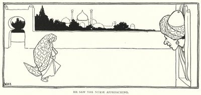Hän näki hoitajan lähestyvän (kaiverrus) tekijältä William Heath Robinson