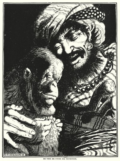 Hän otti minut suojelukseensa (kaiverrus) tekijältä William Heath Robinson