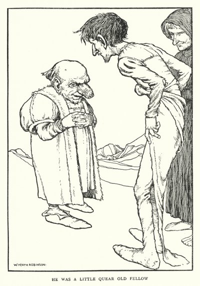 Hän oli vähän outo vanha kaveri (litho) tekijältä William Heath Robinson