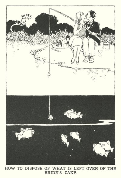 Kuinka hävittää morsiamenkakun ylijäämä (litho) tekijältä William Heath Robinson