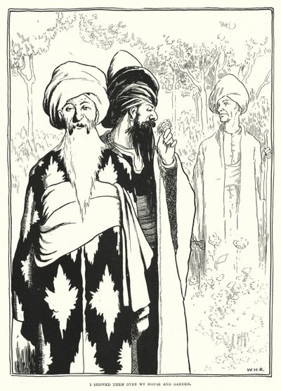 Näytin ne taloni ja puutarhani yli (kaiverrus) tekijältä William Heath Robinson