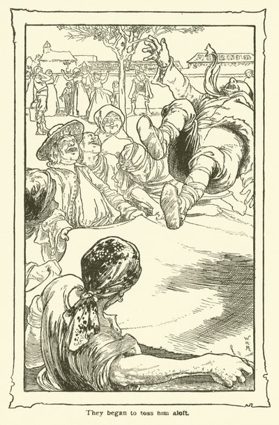 Kuvitus Don Quijotelle (litho) tekijältä William Heath Robinson