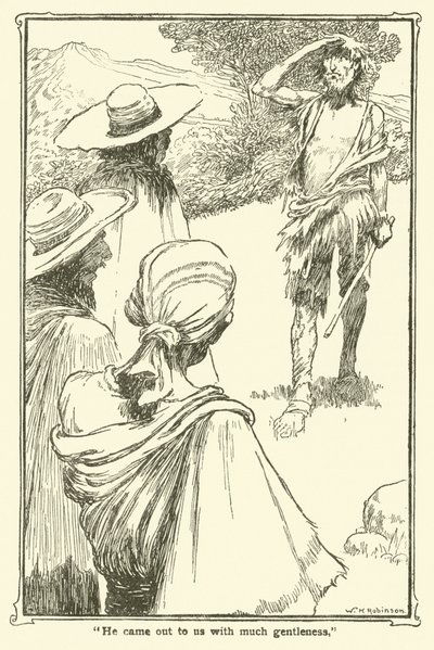 Kuvitus Don Quijotelle (litho) tekijältä William Heath Robinson