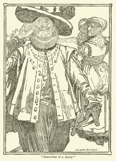 Kuvitus Don Quijotelle (litho) tekijältä William Heath Robinson