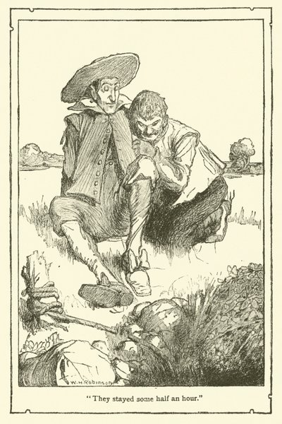 Kuvitus Don Quijotelle (litho) tekijältä William Heath Robinson