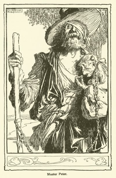 Kuvitus Don Quijotelle (litho) tekijältä William Heath Robinson