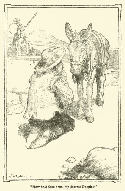 Kuvitus Don Quijotelle (litho) tekijältä William Heath Robinson