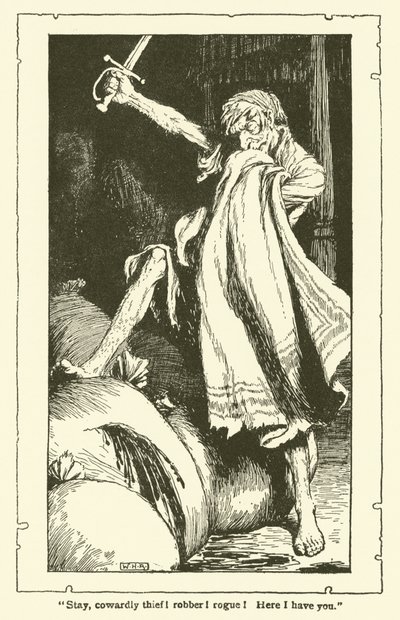 Kuvitus Don Quijotelle (litho) tekijältä William Heath Robinson
