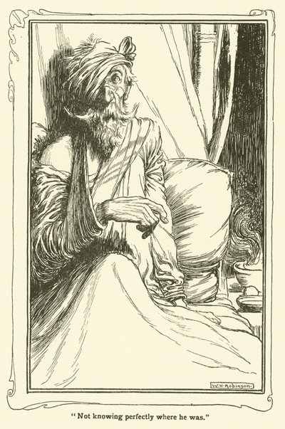 Kuvitus Don Quijotelle (litho) tekijältä William Heath Robinson