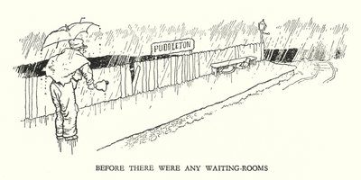 Kuvitus Railway Ribaldrylle, W Heath Robinson (litho) tekijältä William Heath Robinson