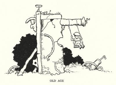Kuvitus Railway Ribaldrylle, W Heath Robinson (litho) tekijältä William Heath Robinson