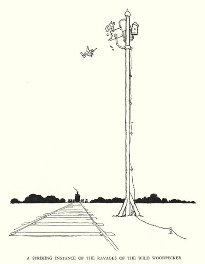 Kuvitus Railway Ribaldrylle, W Heath Robinson (litho) tekijältä William Heath Robinson