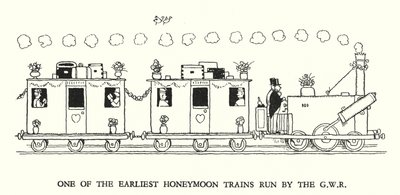 Kuvitus Railway Ribaldrylle, W Heath Robinson (litho) tekijältä William Heath Robinson