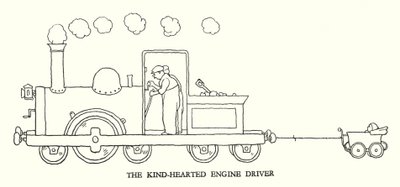 Kuvitus Railway Ribaldrylle, W Heath Robinson (litho) tekijältä William Heath Robinson