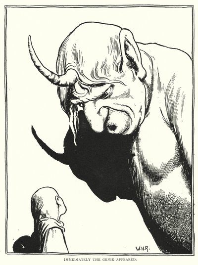 Heti genie ilmestyi (kaiverrus) tekijältä William Heath Robinson