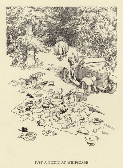 Vain piknik Whipsnadessa tekijältä William Heath Robinson