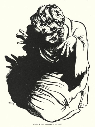 Kumarsi häntä (kaiverrus) tekijältä William Heath Robinson