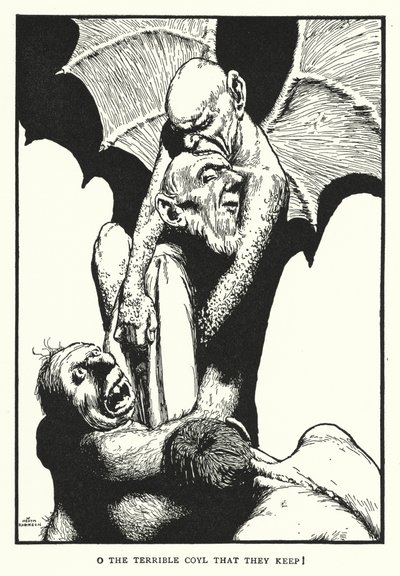 Oi kauhea Coyl, jota he pitävät! (litografia) tekijältä William Heath Robinson