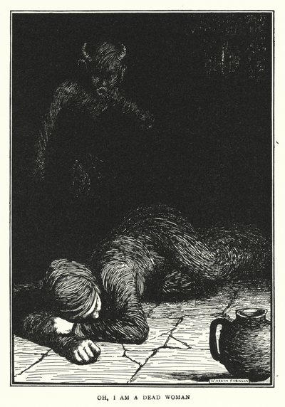 Voi, olen kuollut nainen (litho) tekijältä William Heath Robinson