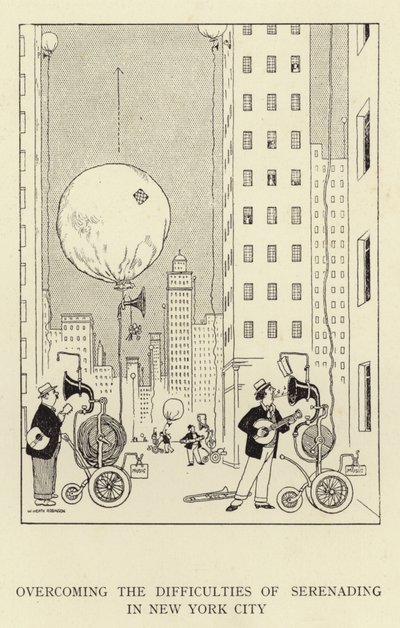 New Yorkin serenaattien vaikeuksien voittaminen tekijältä William Heath Robinson