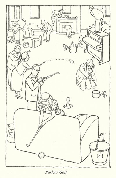 Parlour Golf (kivi) tekijältä William Heath Robinson