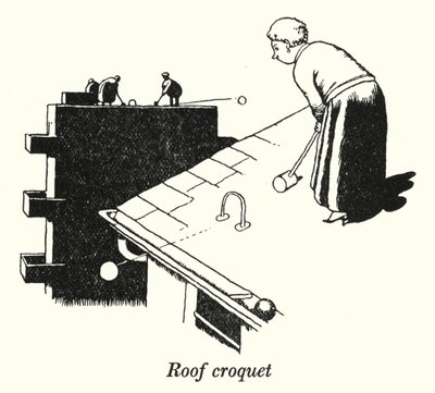 Kattokroketti (litho) tekijältä William Heath Robinson