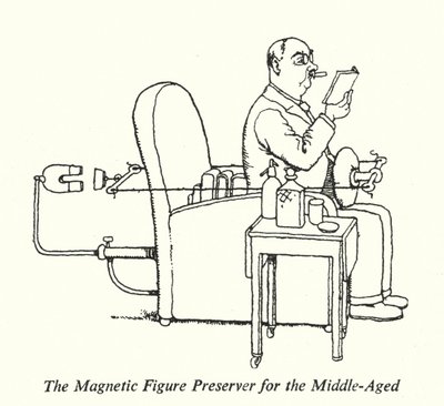 Magneettinen hahmonsuojaus keski-ikäisille (litho) tekijältä William Heath Robinson