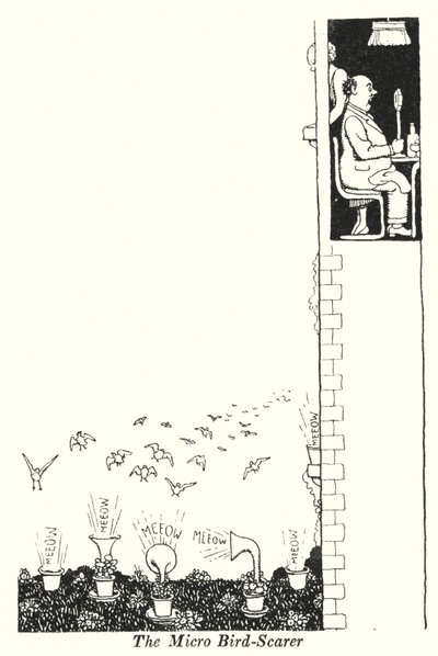 Micro Bird-Scarer (litho) tekijältä William Heath Robinson