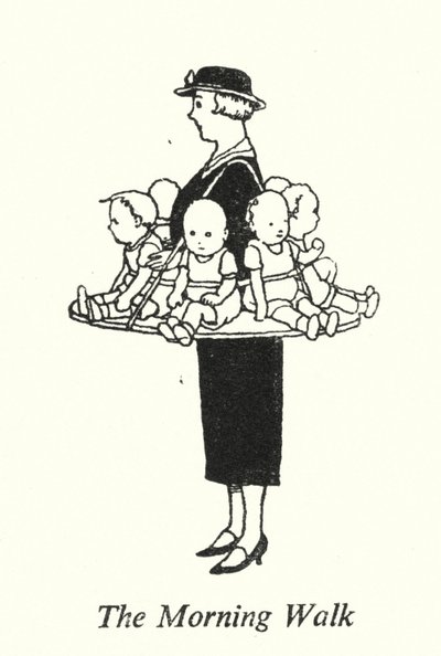 Aamukävely (litho) tekijältä William Heath Robinson