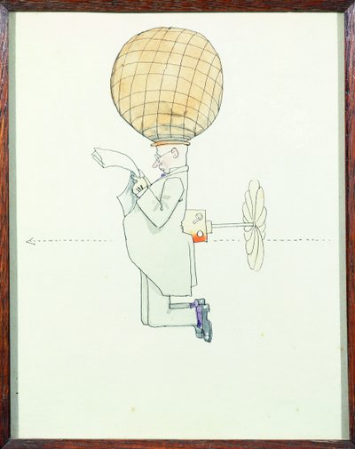 Henkilökohtainen lentomatkajärjestelmä herroille tekijältä William Heath Robinson