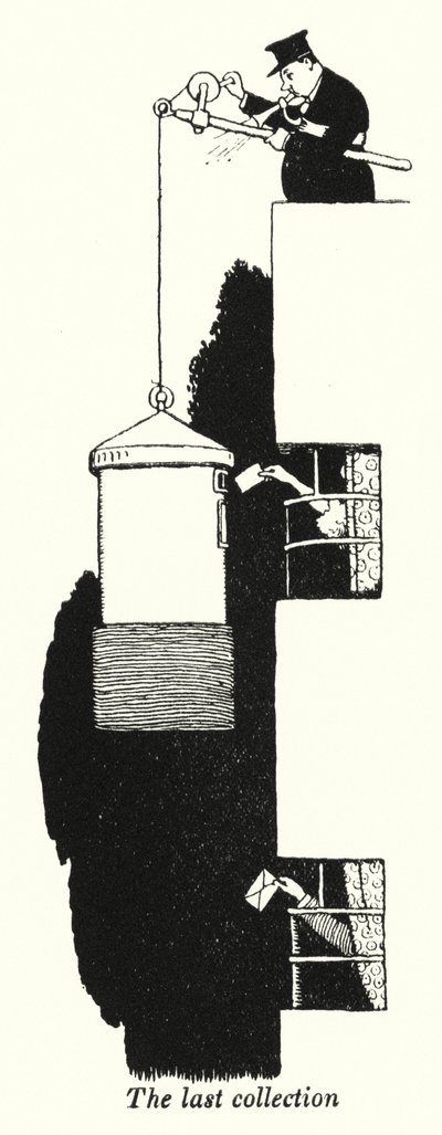 Viimeinen kokoelma (litho) tekijältä William Heath Robinson