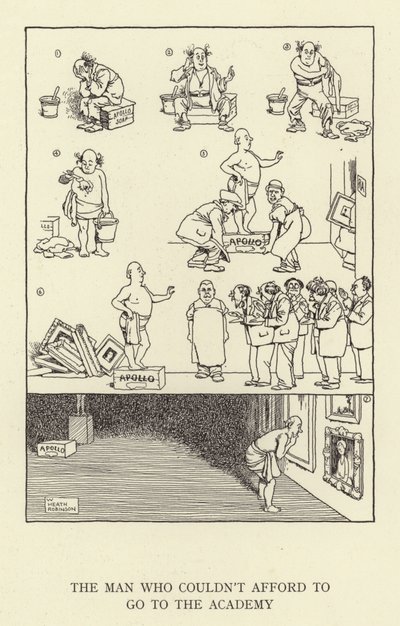 Mies, jolla ei ollut varaa mennä akatemiaan tekijältä William Heath Robinson