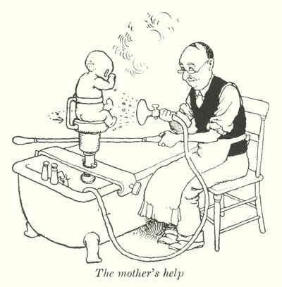 Äidin apu (litho) tekijältä William Heath Robinson