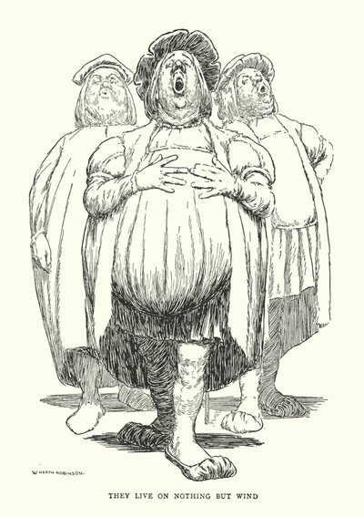 He elävät vain tuulella (litho) tekijältä William Heath Robinson