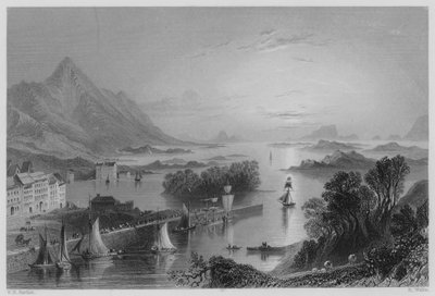 Clew Bay, Westportista (kaiverrus) tekijältä William Henry (after) Bartlett