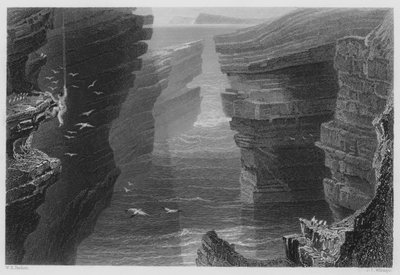 Cove in Malbay (kaiverrus) tekijältä William Henry (after) Bartlett