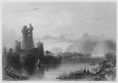 Ross Castle, Killarney (kaiverrus) tekijältä William Henry (after) Bartlett