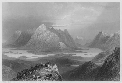 Kohtaus Cloonacartin Hillistä, Connemarassa (kaiverrus) tekijältä William Henry (after) Bartlett