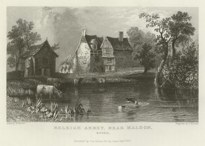 Beeleigh Abbey, lähellä Maldonia, Essexissä tekijältä William Henry Bartlett