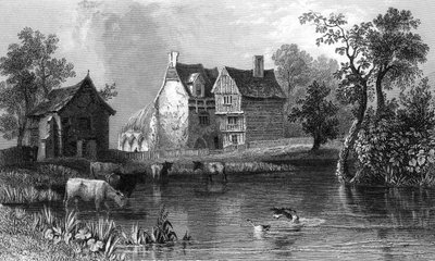 Beleigh Abbey, lähellä Maldonia, Essex, kaiverrus Charles Mottram, 1832 tekijältä William Henry Bartlett