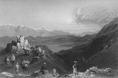 Djebel Sheich ja Hermon-vuori Libanonin huipulta käsin tekijältä William Henry Bartlett