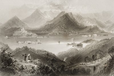 Glengarriff, Corkin kreivikunta, Irlanti, George Virtuen teoksesta "Scenery and Antiquities of Ireland", 1860-luku tekijältä William Henry Bartlett