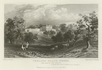 Terling Place, Essex, kenraali Strutin kotipaikka tekijältä William Henry Bartlett