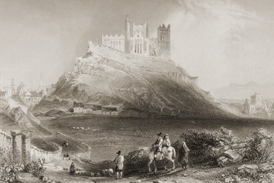 Cashelin kallio, Tipperaryn kreivikunta, Irlanti. George Virtuen "Scenery and Antiquities of Ireland", 1860-luvulta tekijältä William Henry Bartlett