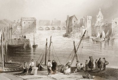 Näkymä Galwaysta Claddaghista, Galwayn kreivikunnasta, Irlannista, George Virtuen "Scenery and Antiquities of Ireland", 1860-luku tekijältä William Henry Bartlett