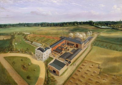 Tiptree Hall ja maatila, Essex, n.1850-60 tekijältä William Henry Browne