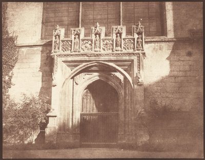 Vanha ovi Magdalen Collegessa, Oxford, huhtikuu 1843 (kuva). tekijältä William Henry Fox Talbot