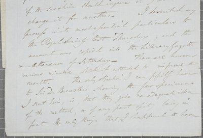 William Henry Fox Talbotin allekirjoitettu kirje James David Forbesille, 1839 tekijältä William Henry Fox Talbot