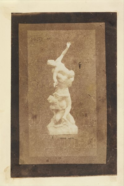Sabines -raiskauksen patsas (Brewsterin kopio Talbot -printistä) tekijältä William Henry Fox Talbot