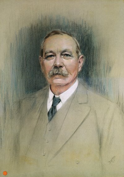 Sir Arthur Conan Doylen muotokuva (pastelli paperille) tekijältä William Henry Gates